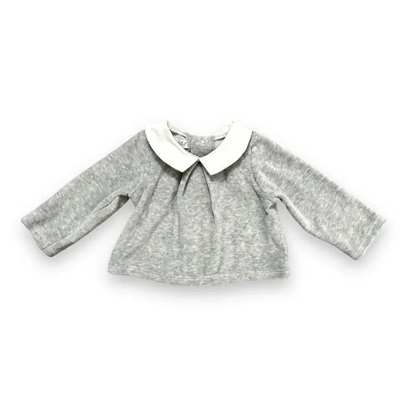 Mud Pie | Gray Velour Set (0-3 mos) - Picture 2 of 8